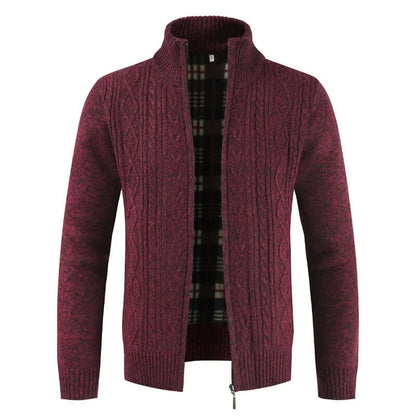 Warm Zip Up Cardigan Sweater