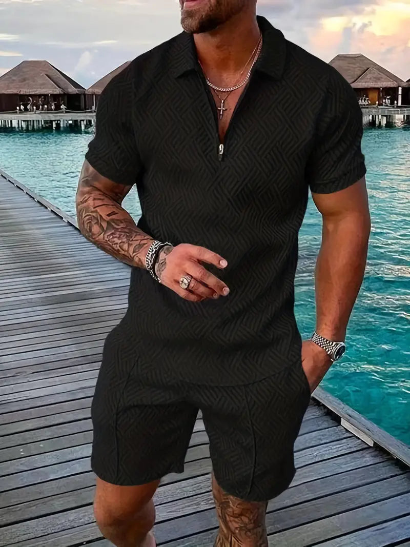 Comfortable Classic Mens Polo Shirt Set