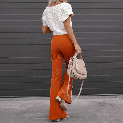 Classic Wide Leg Corduroy Women's Pants