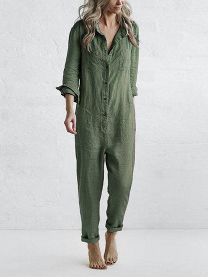 Ladies' Pocket Front Romper Jumpsuit - Luxivelle