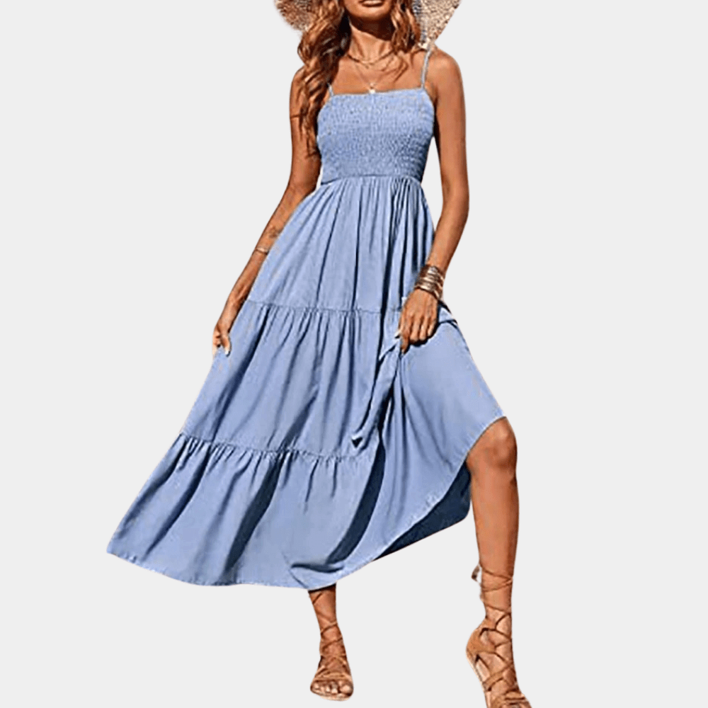 Relaxed Fit Midi Dress for Women - Luxivelle