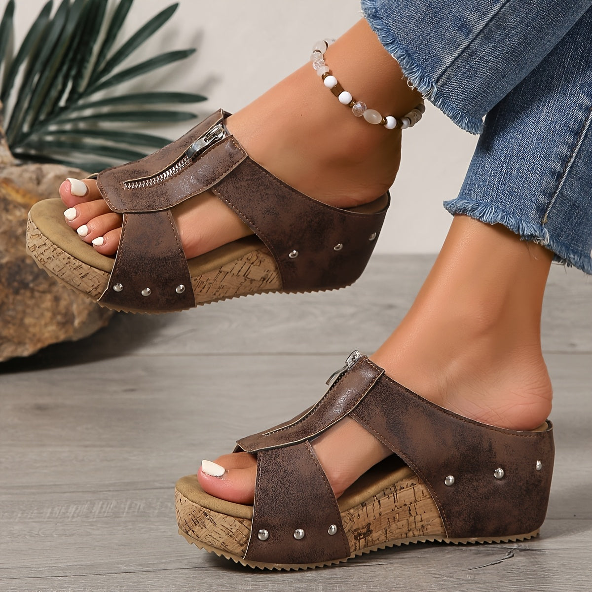 Classic Women's High Heel Wedge Sandals