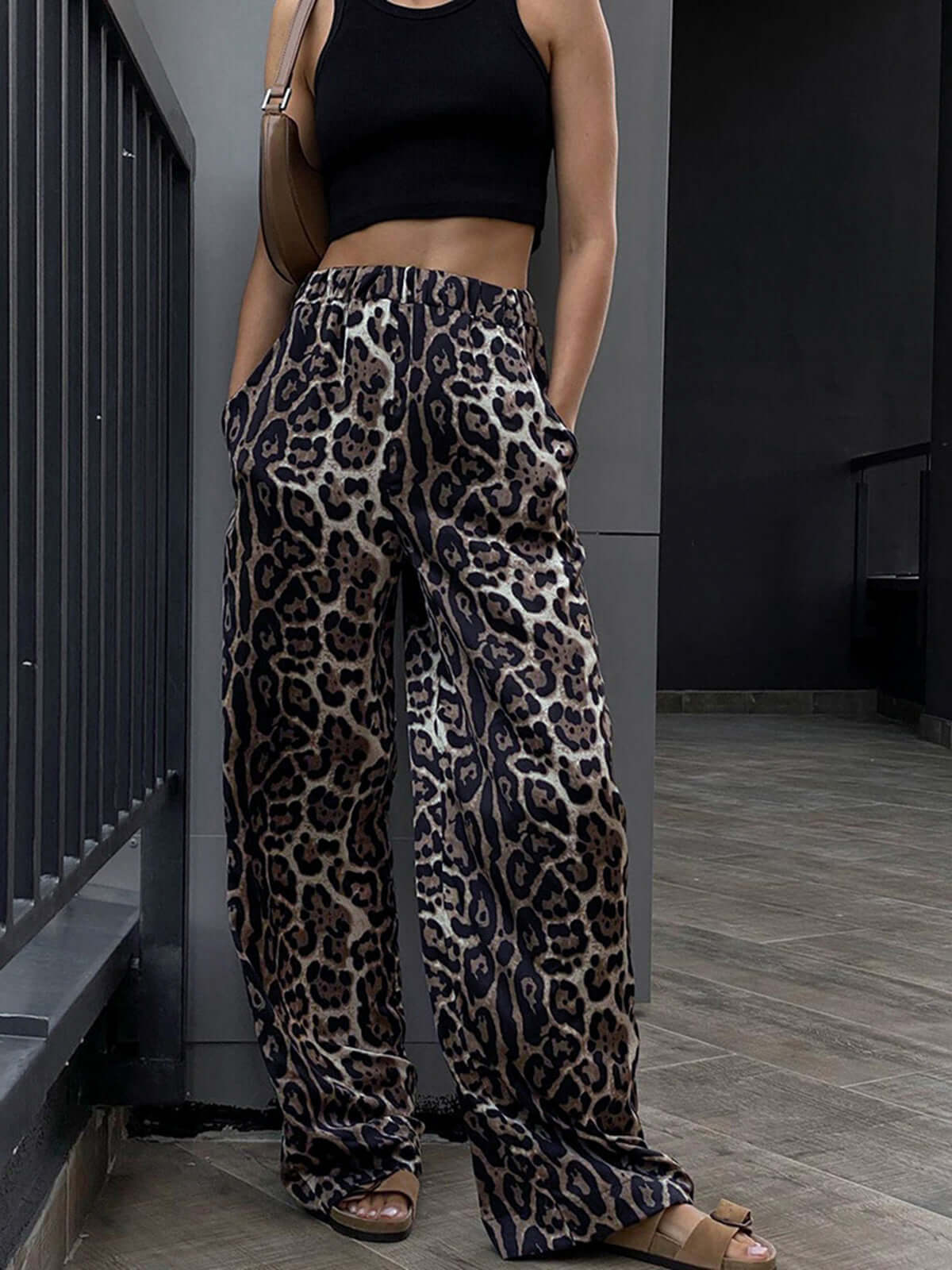 Ladies Loose Fit Wild Print Pants - Luxivelle