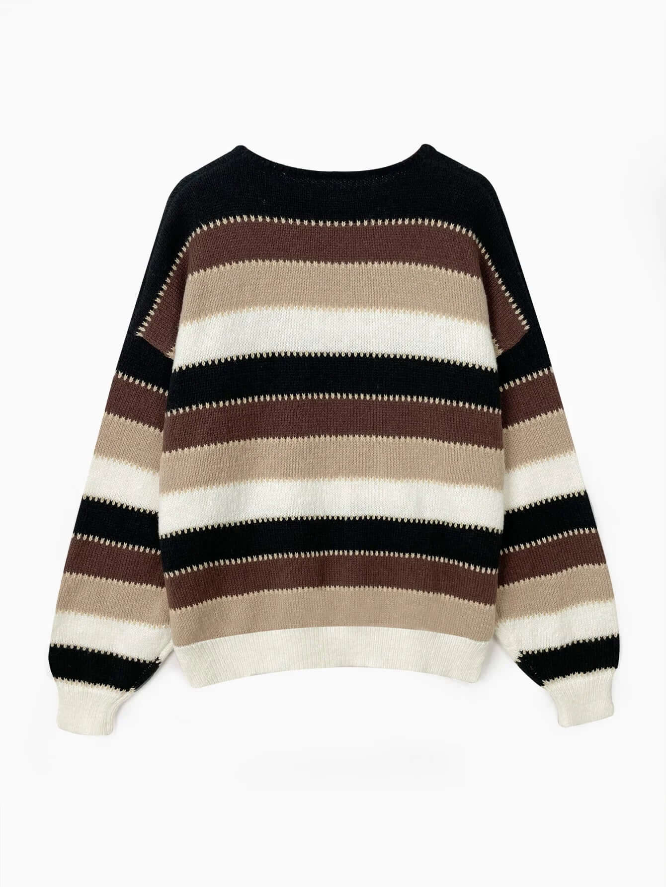 Fashionable Horizontal Knit Women's Sweater
