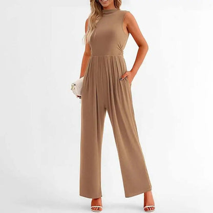 Ladies' Chic Flowy Wide Leg Jumpsuit
