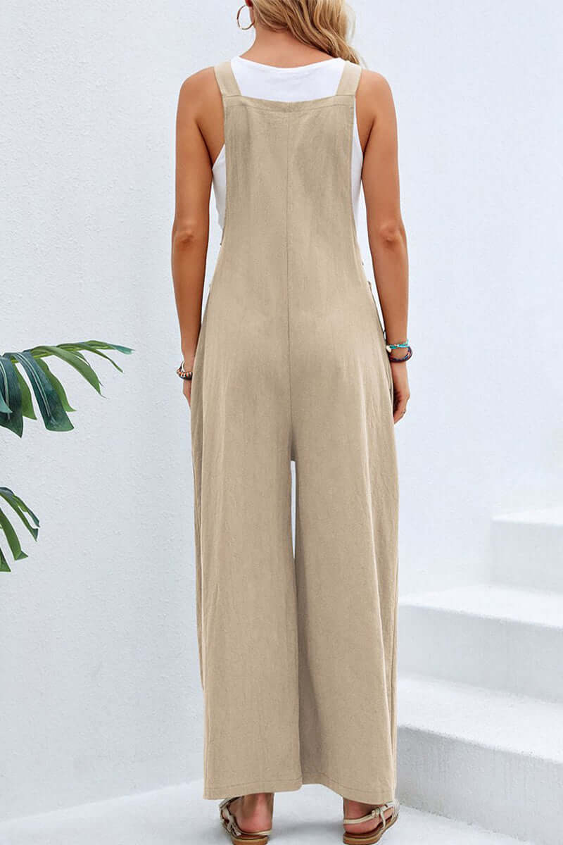 Comfortable V Neck Halter Jumpsuit for Women