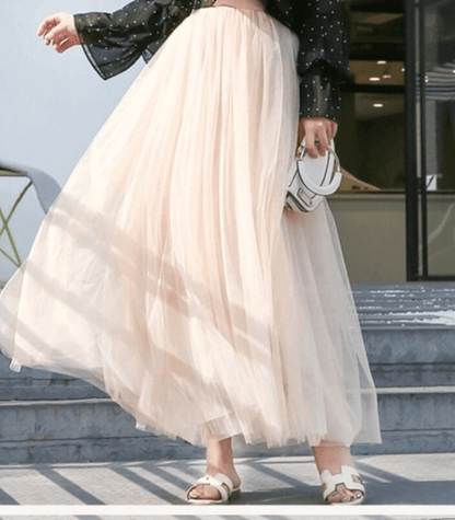 Ladies Long Maxi Flowy Skirt