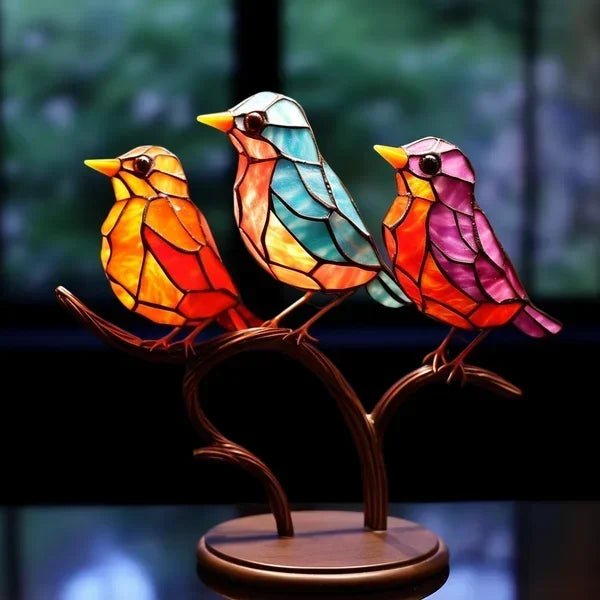 Beautiful Glass Bird Figurine Home Decoration