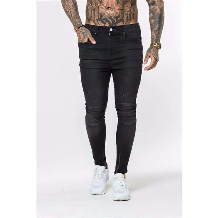 Men's Slim Fit Zipper Jeans - Luxivelle
