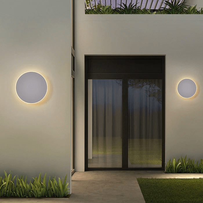 Circular Stainless Steel Outside Security Lamp