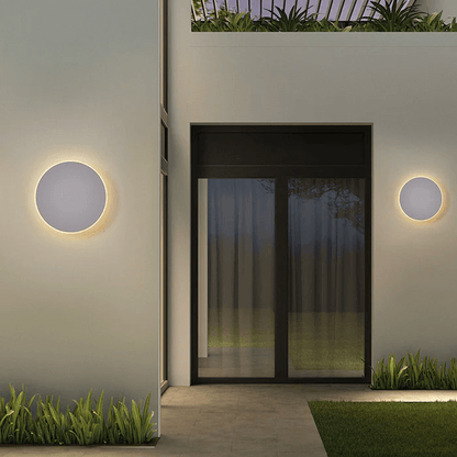 Circular Stainless Steel Outside Security Lamp