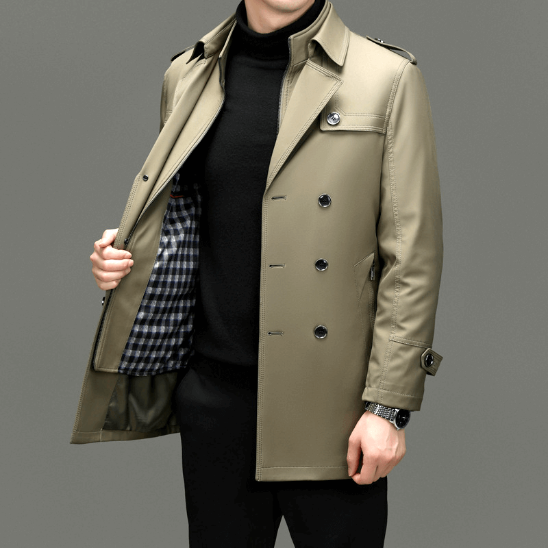 Classic Waterproof Long Coat for Men