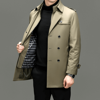 Classic Waterproof Long Coat for Men