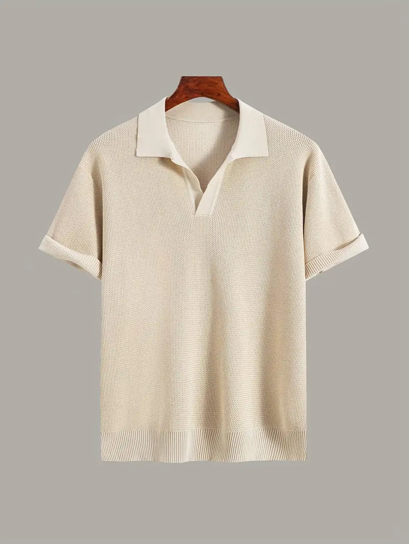 Comfortable Men's Short Sleeve Polo Shirt Summer Tee