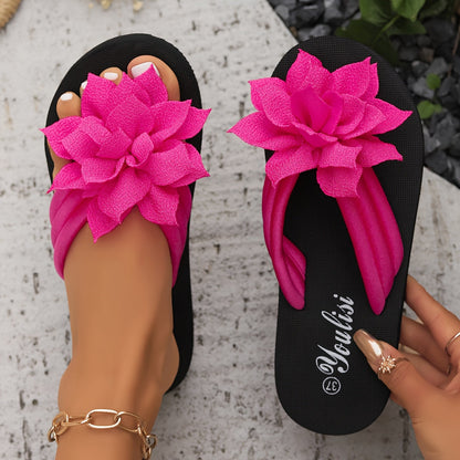 Colorful Floral Flip Flop Sandals