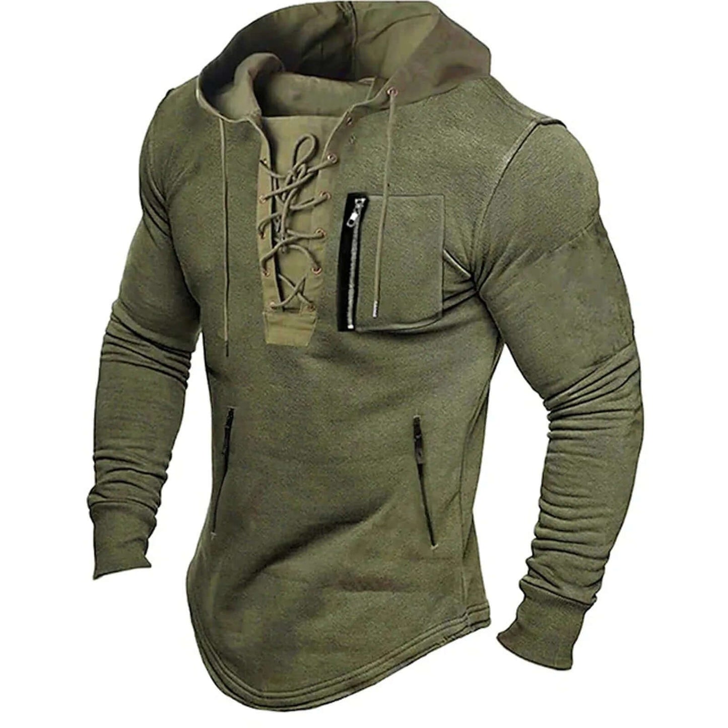 Classic Mens Relaxed Fit Hooded Sweatshirt