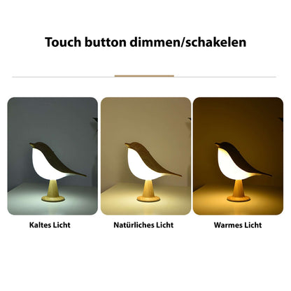 Colorful Bird Table Lamp with Bright LED Lighting