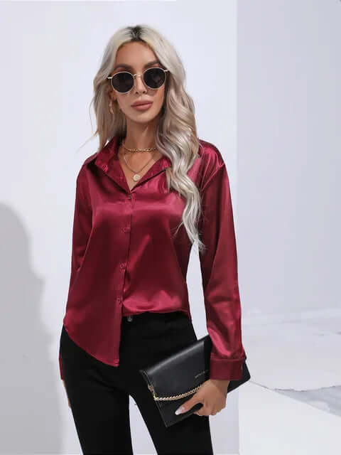 Ladies Soft Flowy Long Sleeve Shirt