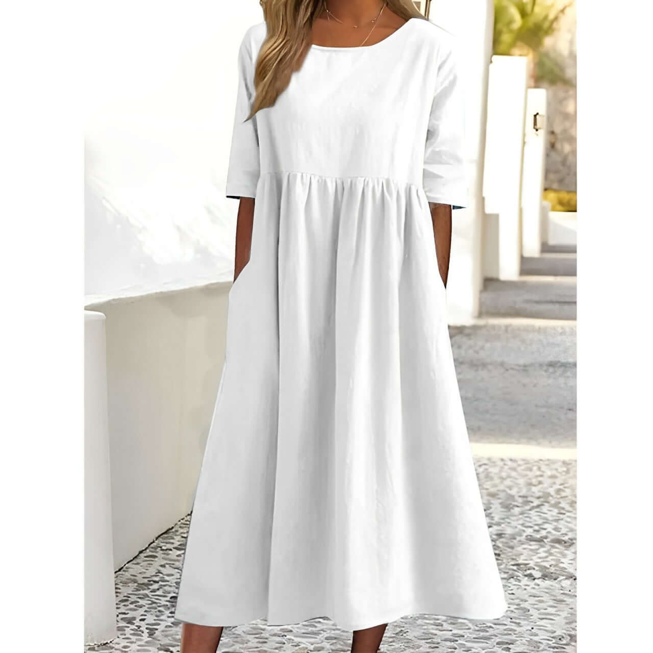 Comfortable Casual Flowy Midi Dress