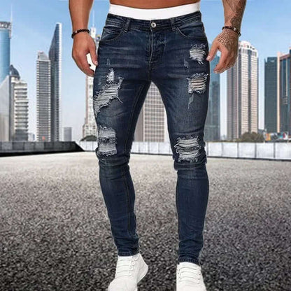 Slim Fit Fuzzy Black Jeans - Luxivelle