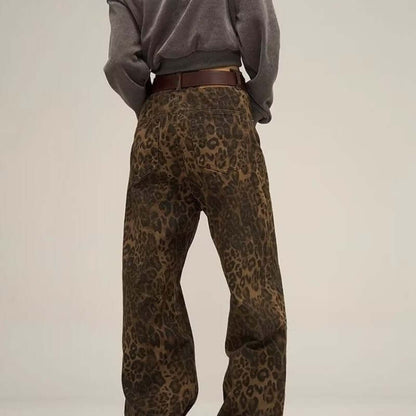 Fashionable Leopard Women's Stretch Jeans