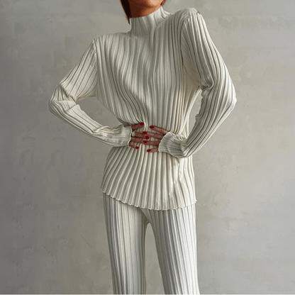 Women's Fitted Textured Knit Outfit