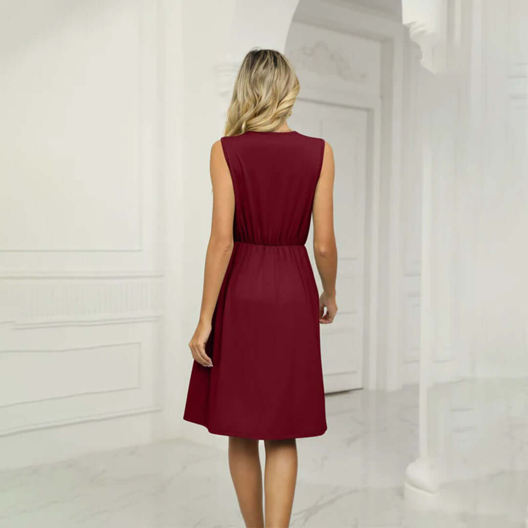 Classic Casual Woman's Midi Cotton Dress