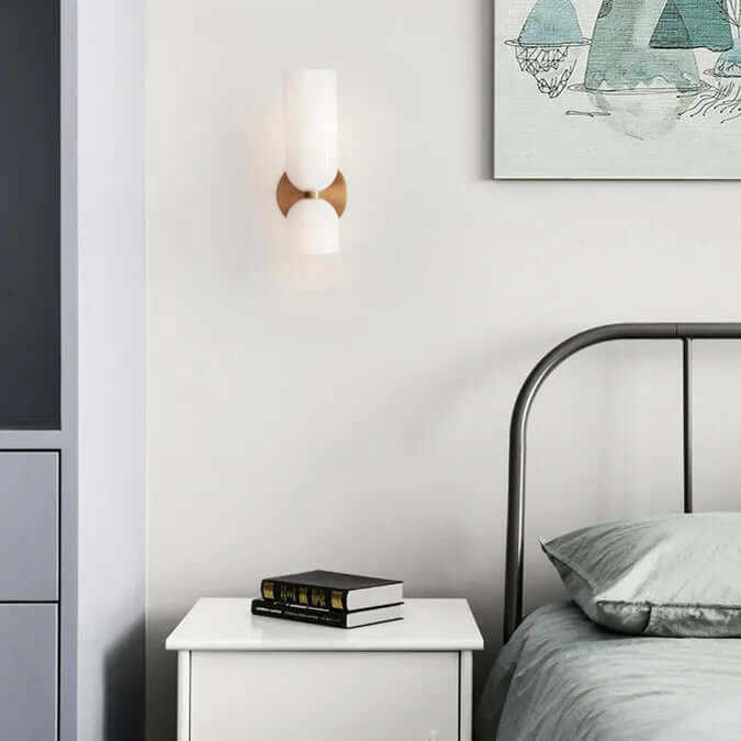 Stylish Double Glass LED Wall Light Fixture