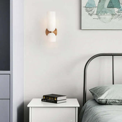 Stylish Double Glass LED Wall Light Fixture