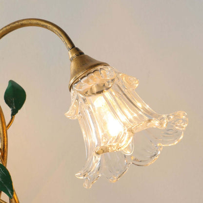 Luxurious Glass Floral Desk Lamp