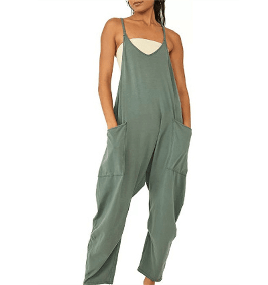 Summer Shorts Jumpsuit for Women with Pockets - Luxivelle