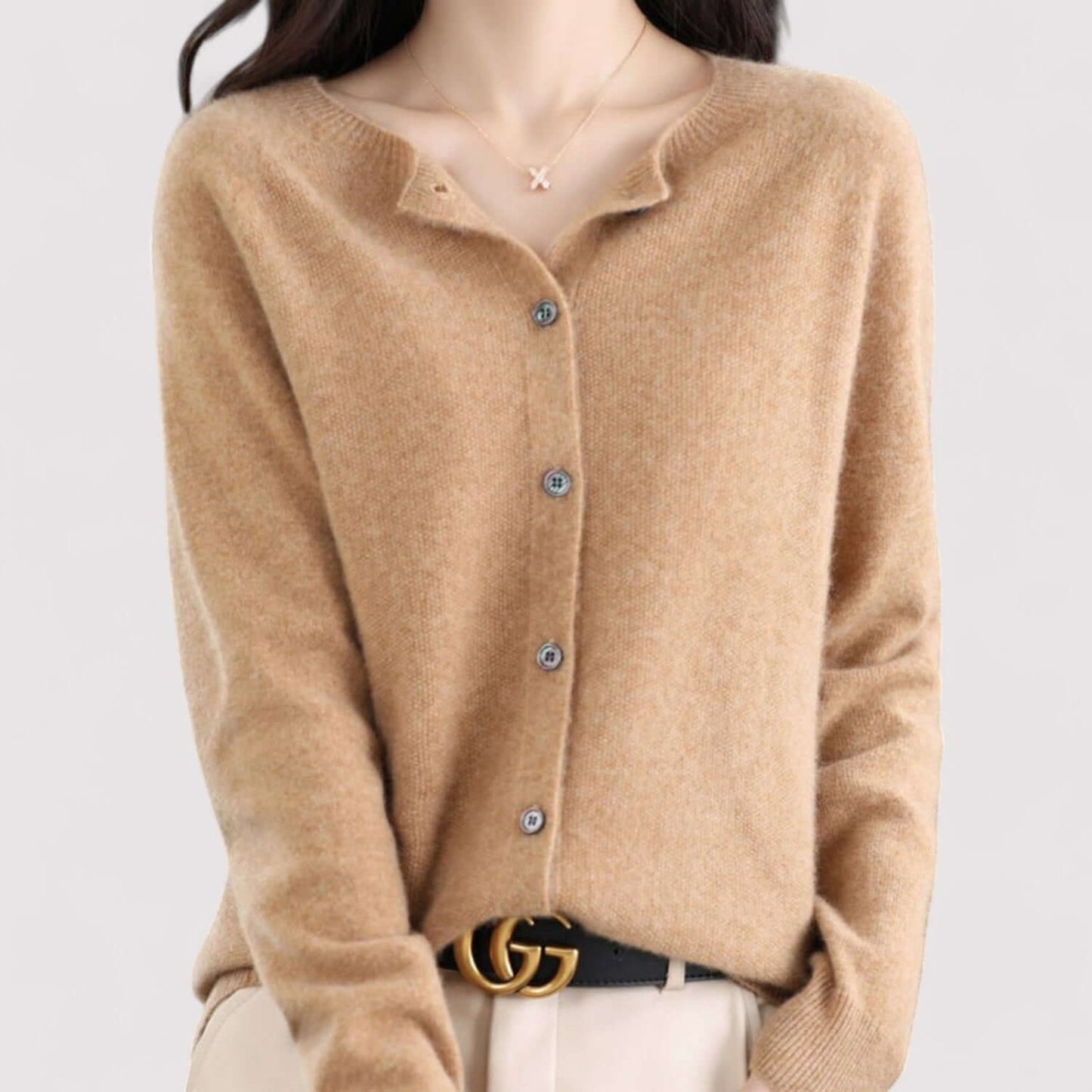 Soft Women's Wool Blend Open Front Cardigan