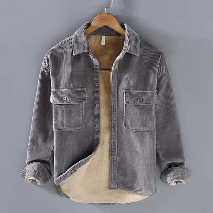 Rugged Corduroy Fleece Lined Mens Jacket
