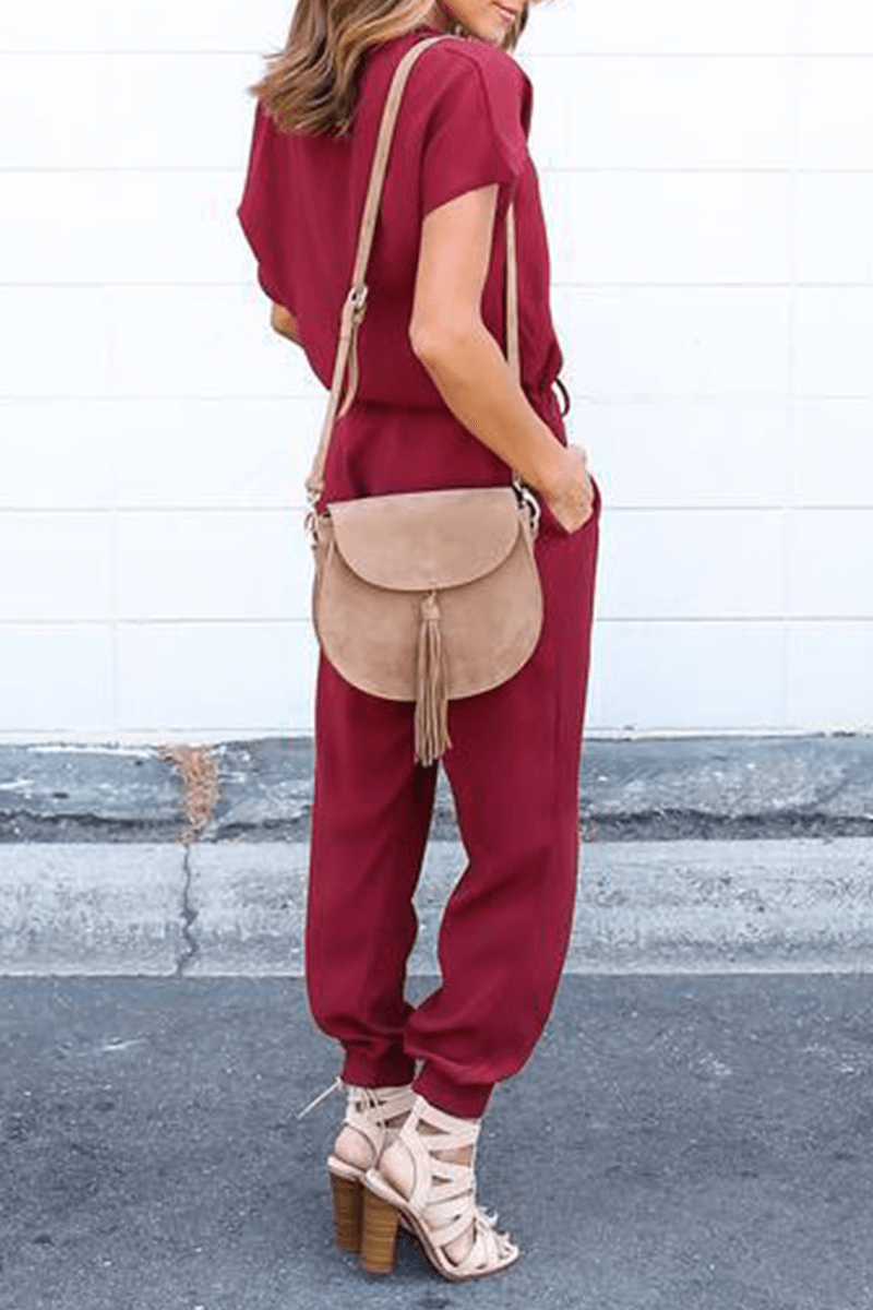 Chic V-Neck Halter Neck Jumpsuit for Women