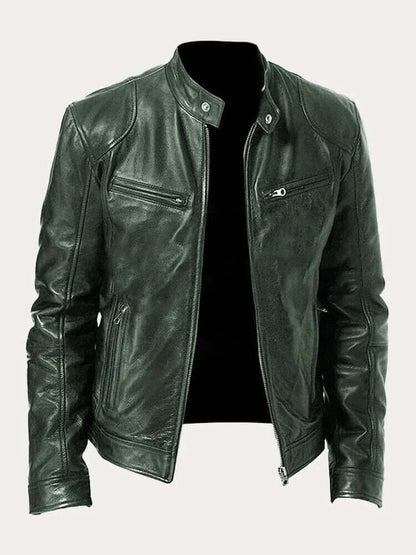 Vintage Style Genuine Leather Coat