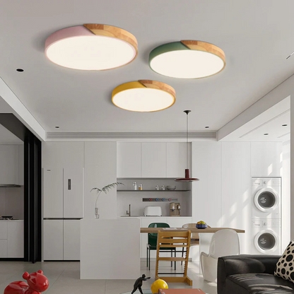 Stylish Wood LED Ceiling Lamp - Luxivelle