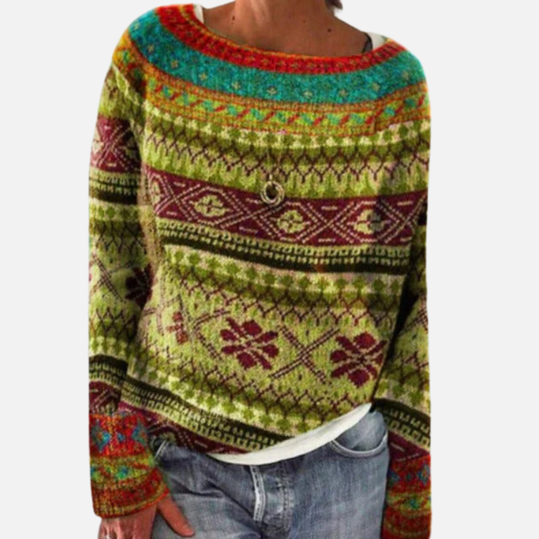 Ella | Nordic Fair Isle Knit Sweater