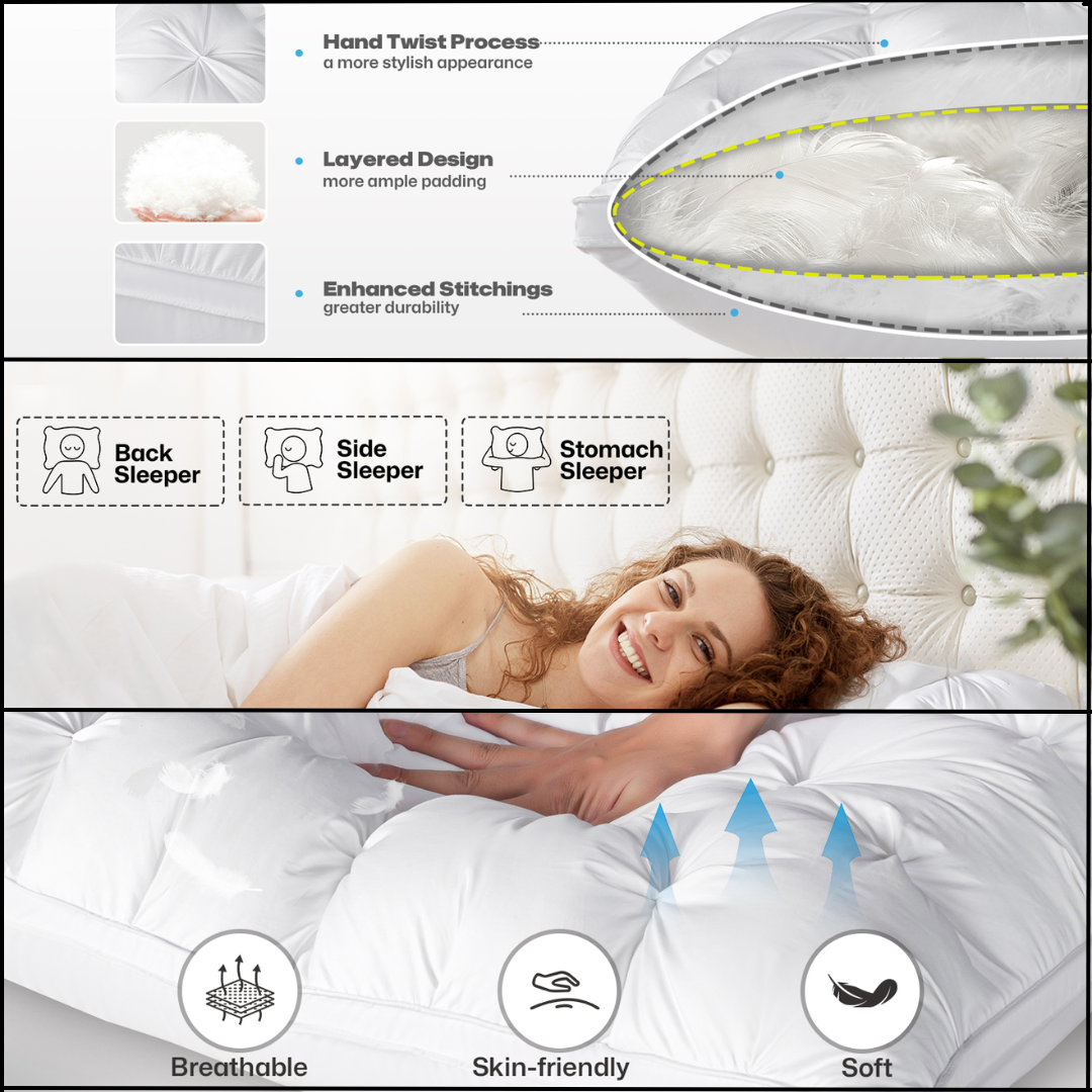 Soft Feather Pillow – Plush Sleep Comfort