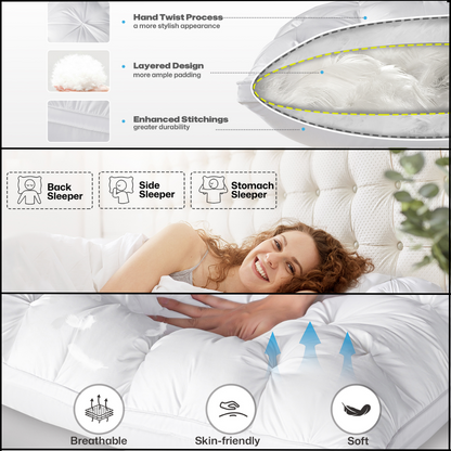 Soft Feather Pillow – Plush Sleep Comfort