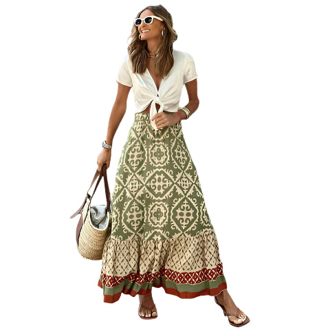 Boho Bliss | Black Maxi Skirt for Women 1