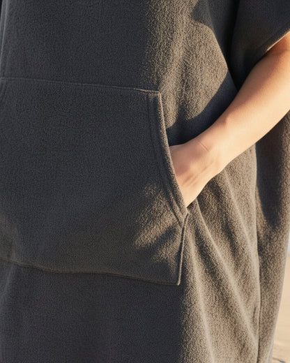 Quick-Dry Beach Poncho Microfiber Changing Robe