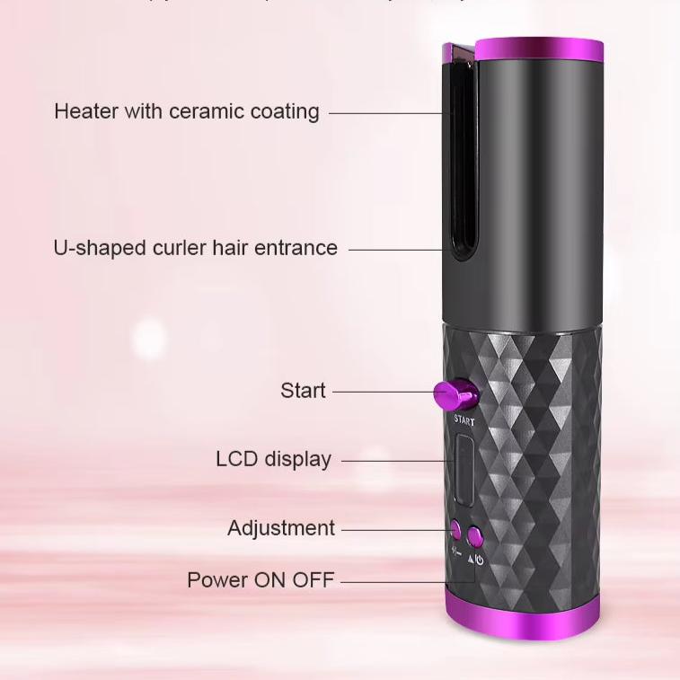 Easy Use Cordless Curling Wand