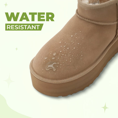 Cozy Fleece Ankle Boots - Thick Insulated Soles