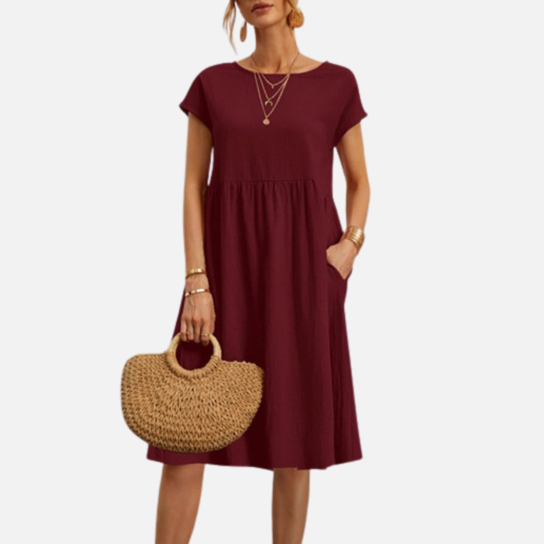 Women’s Linen Dress Short Sleeve