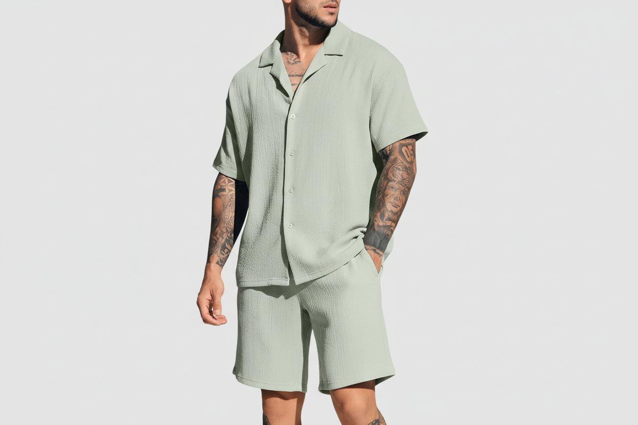 Cool Lightweight Linen Shirt Set for Men - Luxivelle