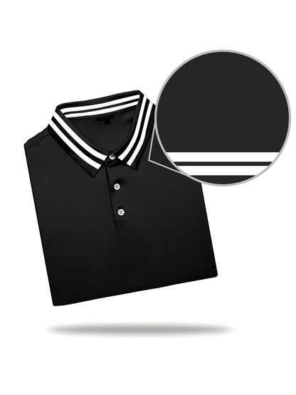 Summer Navy Blue UPF Polo Shirt for Men