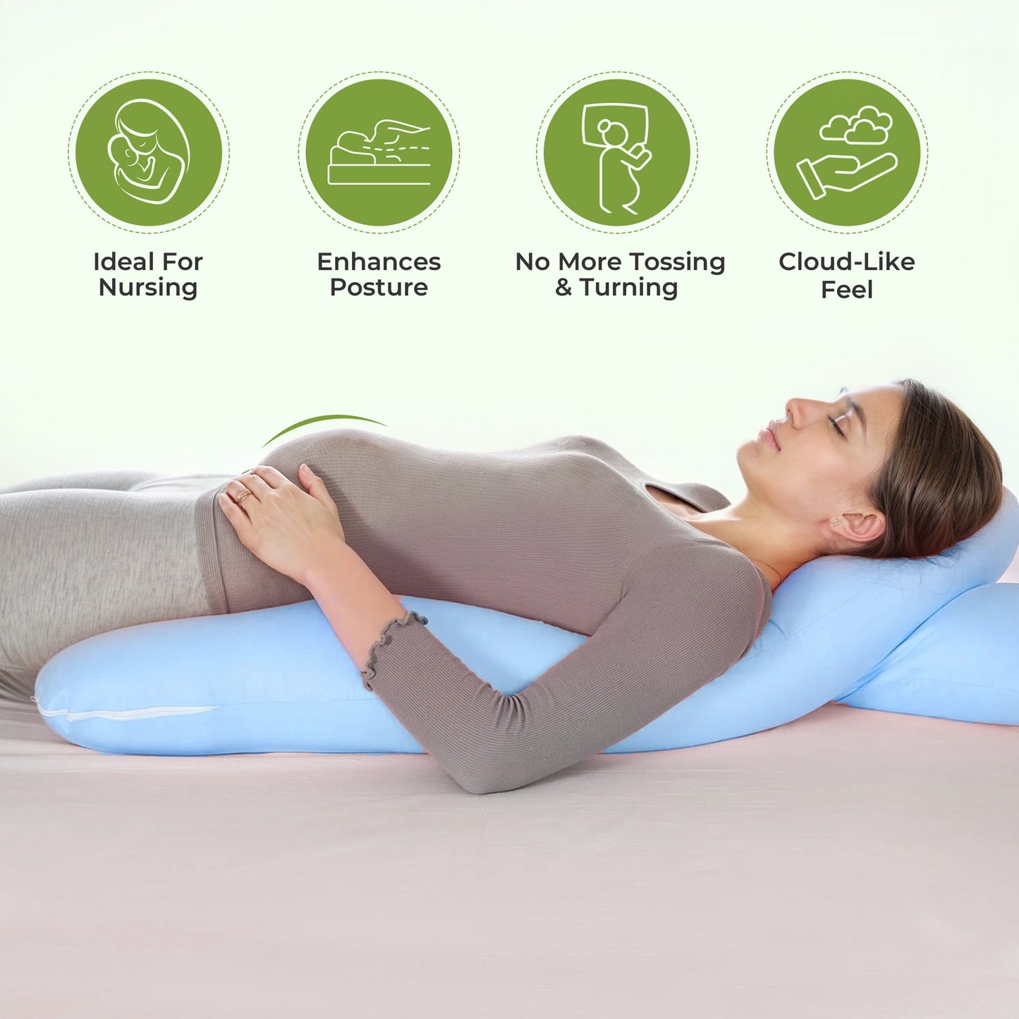 Comfortable Maternity Pillow for Nursing & Full Body Support