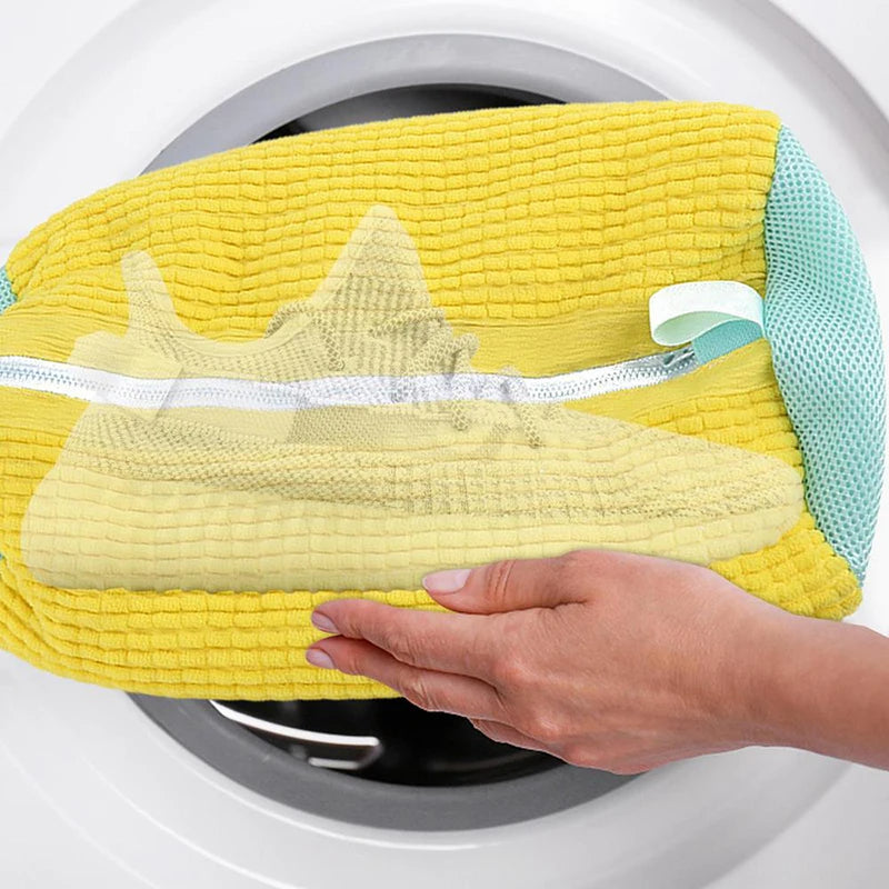 Mesh Shoe Wash Bag - Reusable Travel Shoe Laundry Pouch