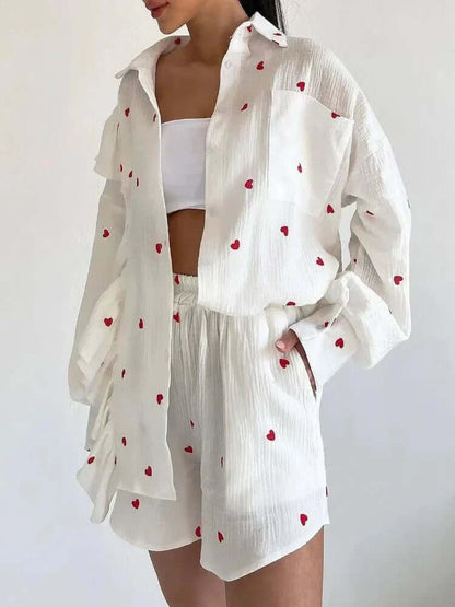 Ladies Summer Printed Top & Shorts Outfit