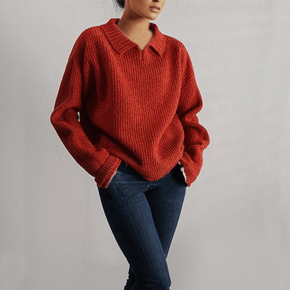 Relaxed Fit Long Sleeve Women's Sweater